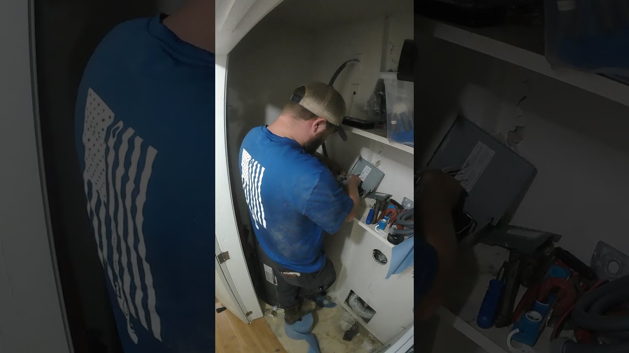 From Old to New 💧 Electric Water Heater Install with Code Upgrades – Time Lapse