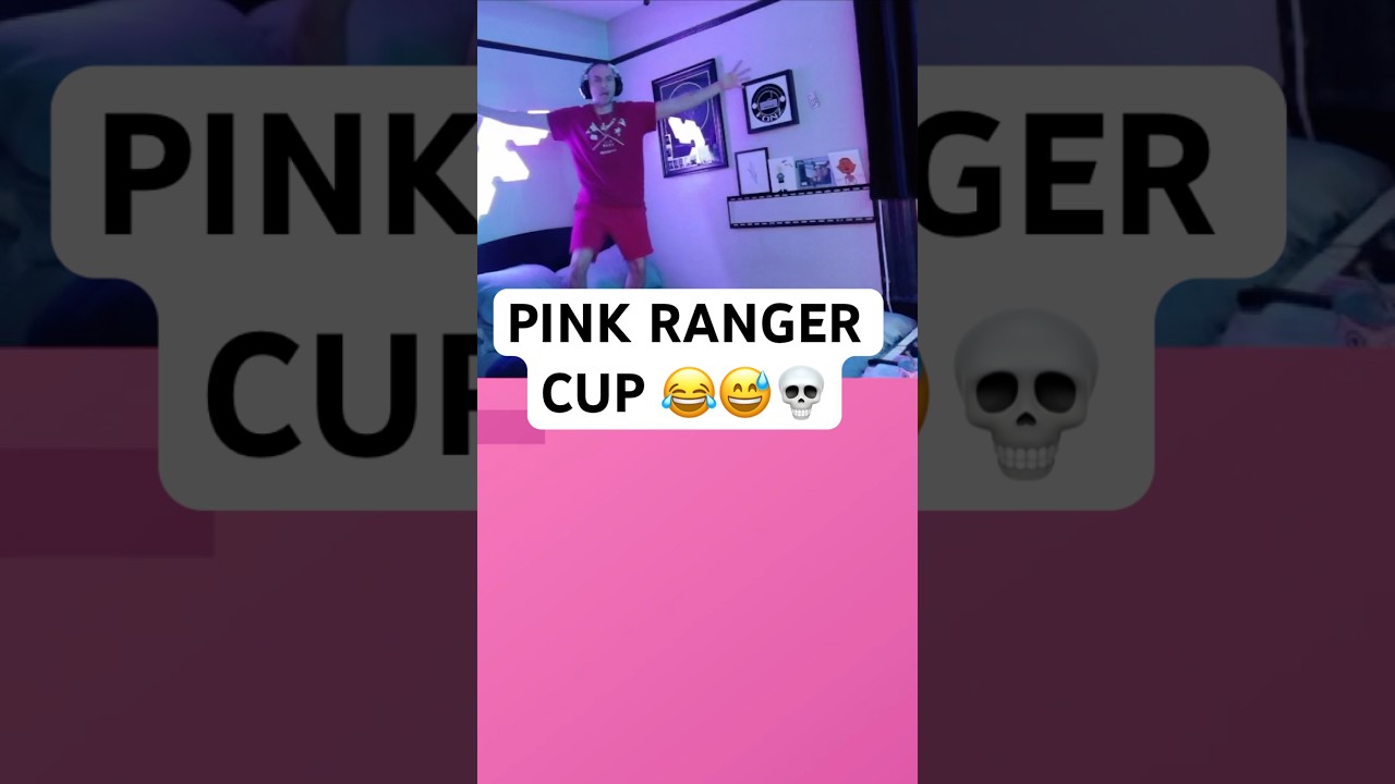 Greatest pink ranger cup performance 😭💀 