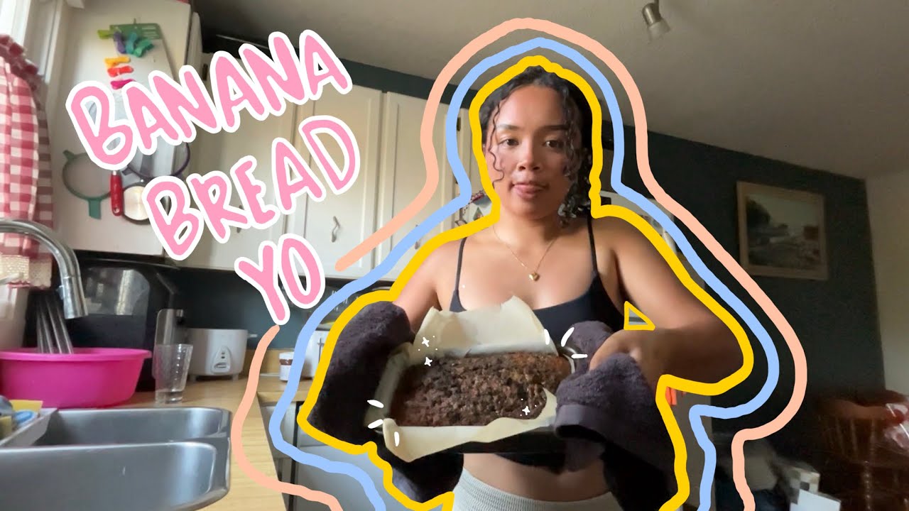 7 minutes of me baking oreo banana bread for my boyfriend