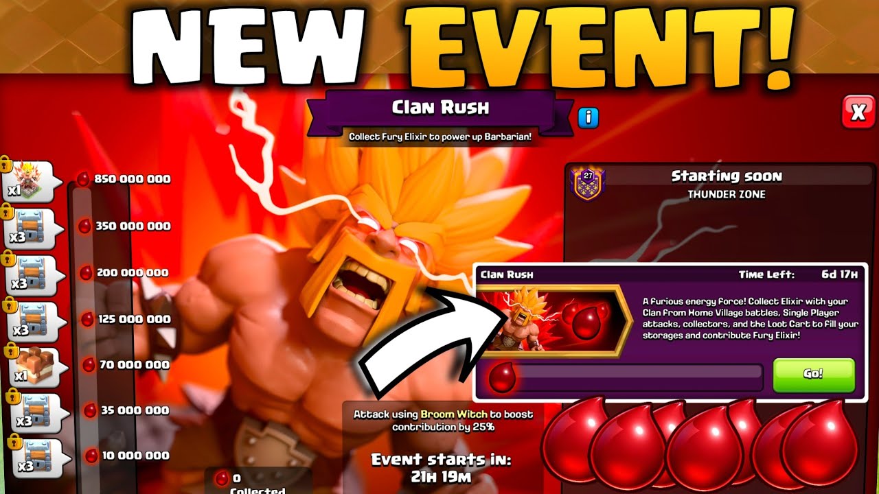 NEW CLAN RUSH EVENT ARE HERE IN CLASH OF CLANS - FULL EXPLAINED
