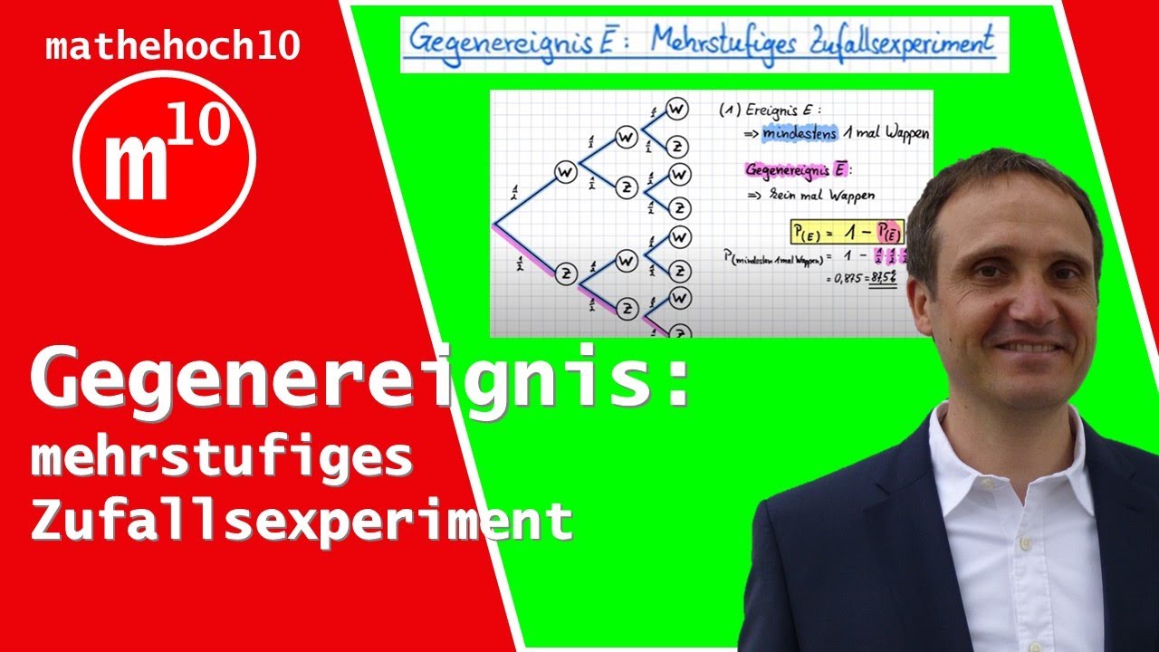 Gegenereignis: höchstens & mindestens I mehrstufiges Zufallsexperimente I mathehoch10 I
