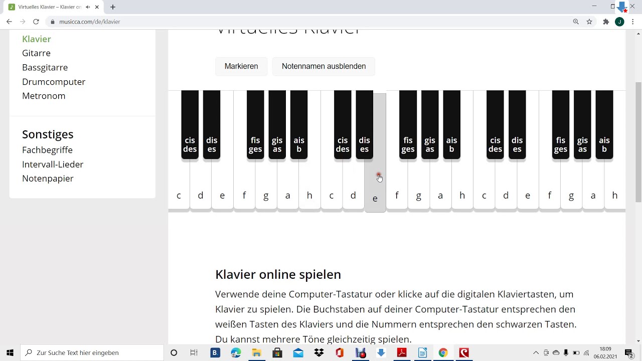H-  und Fis-Durtonleiter