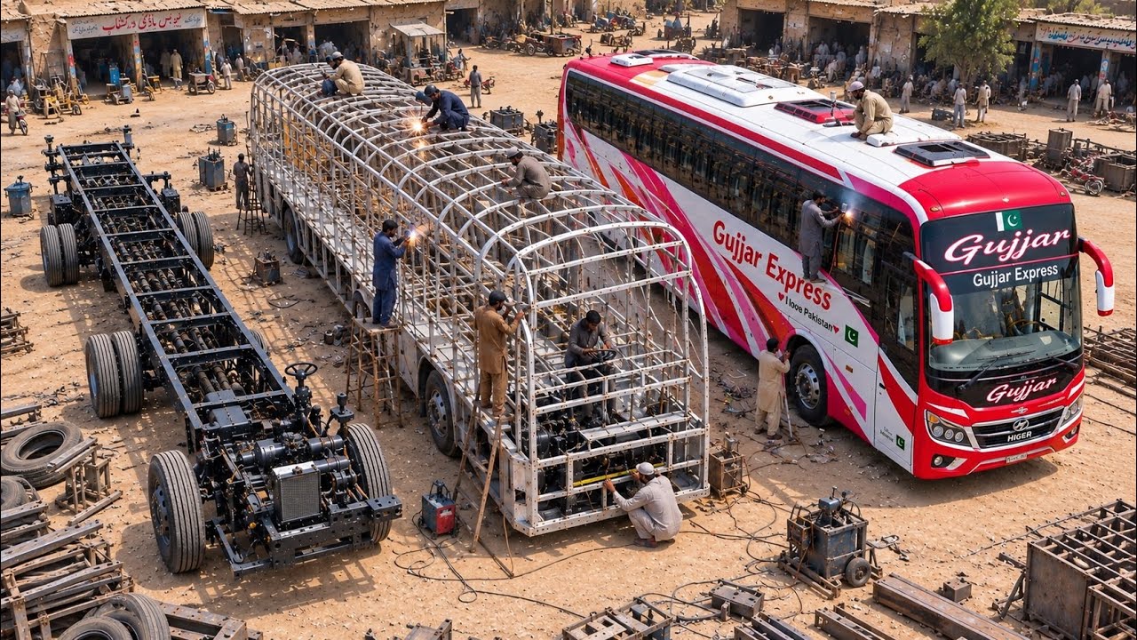 Amazing Handmade Passenger Bus | Built by Skilled Pakistani Workers