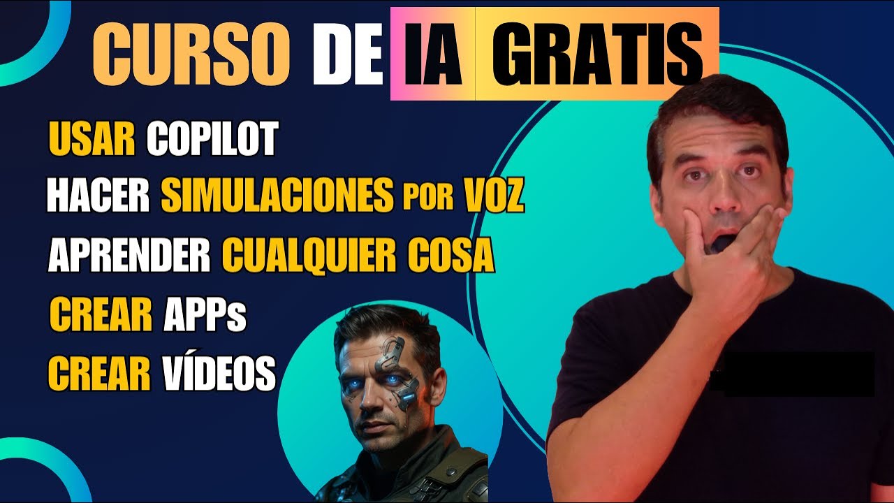 CURSO de INTELIGENCIA ARTIFICIAL GRATIS - Copilot -Modo Voz -  Google AI Studio - NotebookLM - App