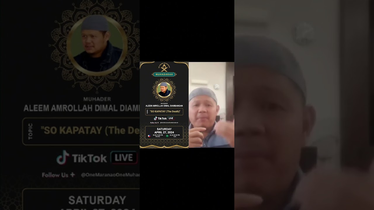 Guest Speaker: Aleem Amrollah Dimal Diambangan (One Maranao wasyat) #muhadarah