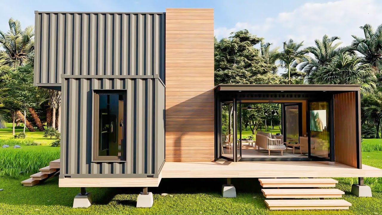 Open Concept Shipping Container Tiny House Design