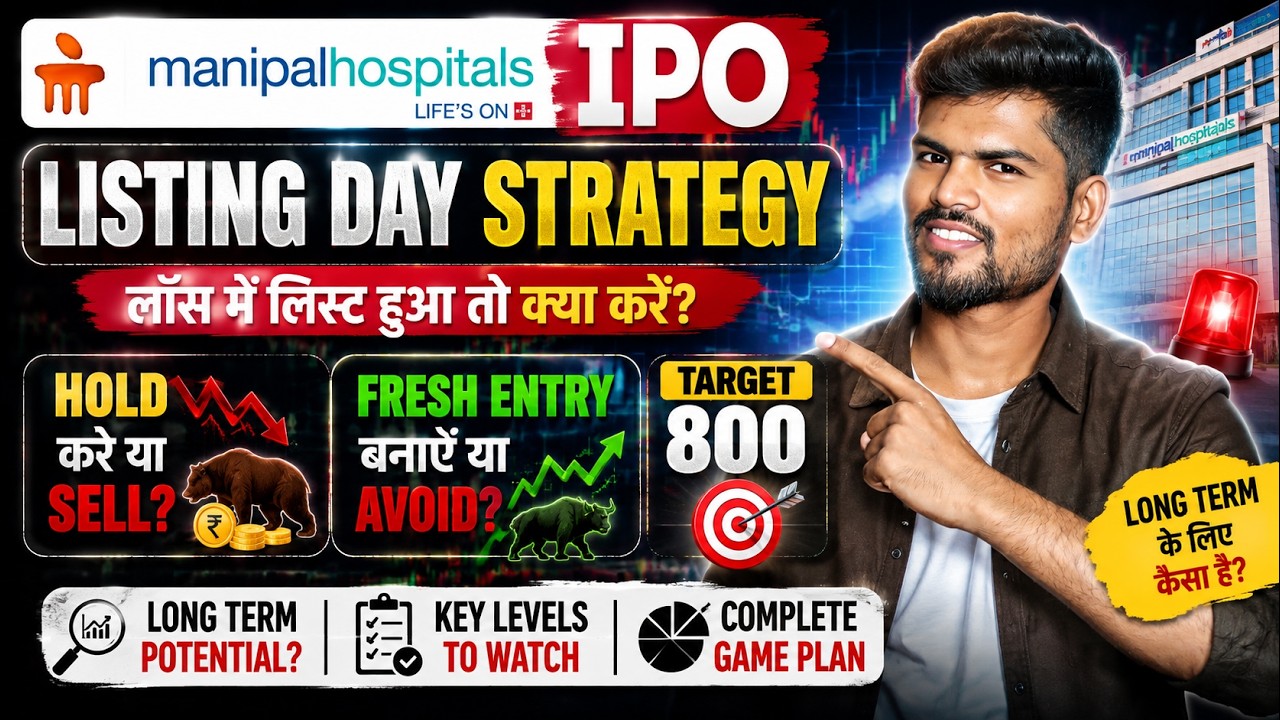 Manipal Hospitals IPO Listing Day Strategy 🔥 | Hold or Sell? | Fresh Entry 🤔