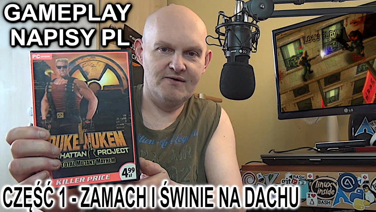 Mój pierwszy raz w DUKE NUKEM MANHATTAN PROJECT  #1 - DACHOWE  SWINIE ATAKUJĄ :D RETRO PC PL NAPISY