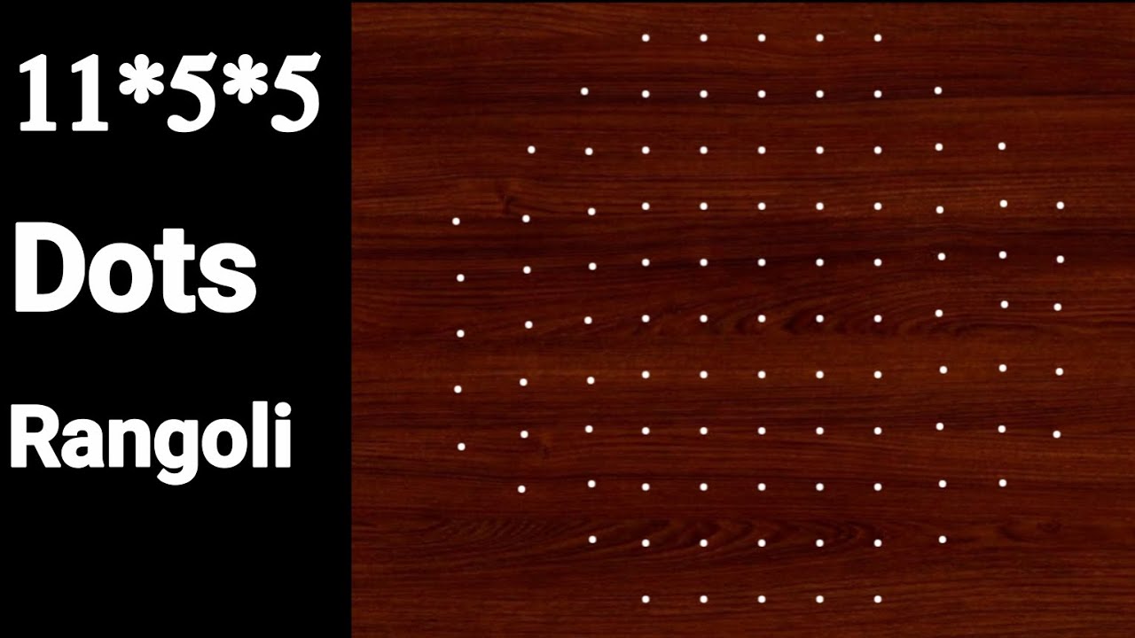 Simple 11*5*5 Dots rangoli for #shivrathri 🌺#youtube #video 