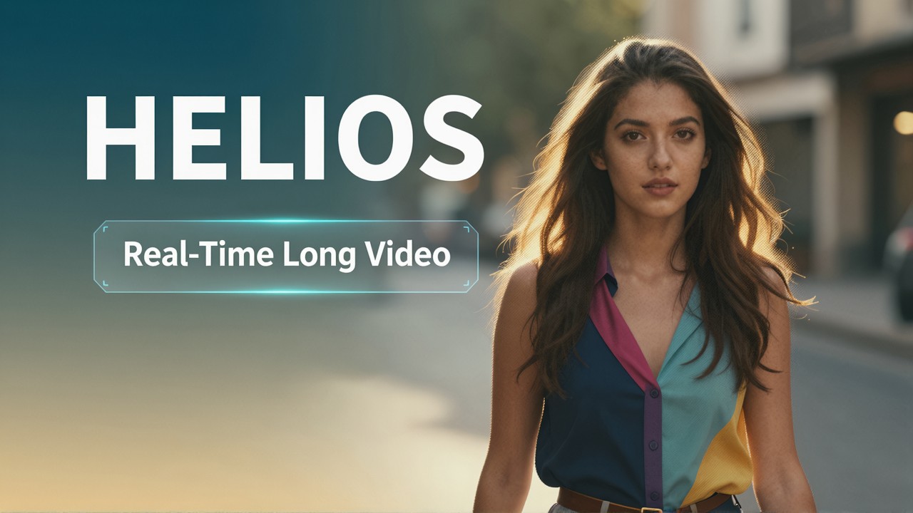 Helios — модель генерации длинных видеороликов в реальном времени от ByteDance (14 бит), работающ...