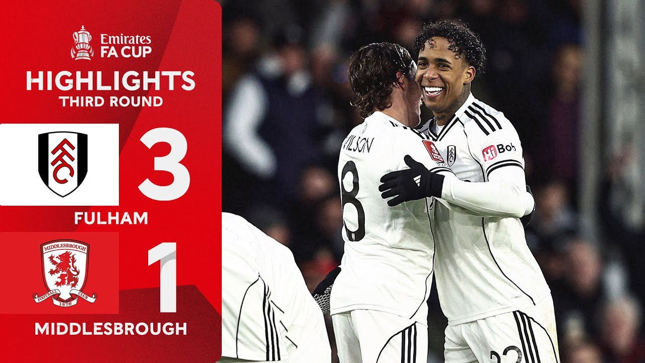 Fulham survive early scare to progress 🏠 | Fulham (3-1) Middlesbrough | Emirates FA Cup 2025-26