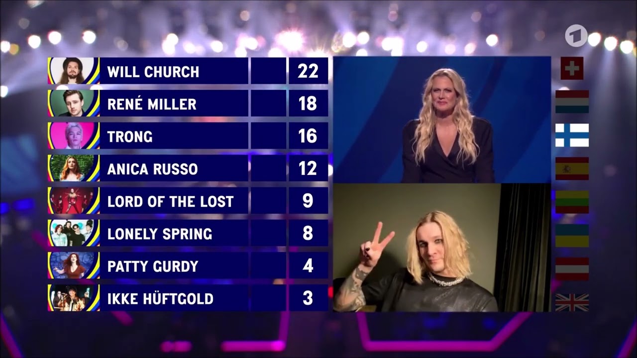 Joel Hokka Gives the Finnish Points in the German National Final for Eurovision 2023