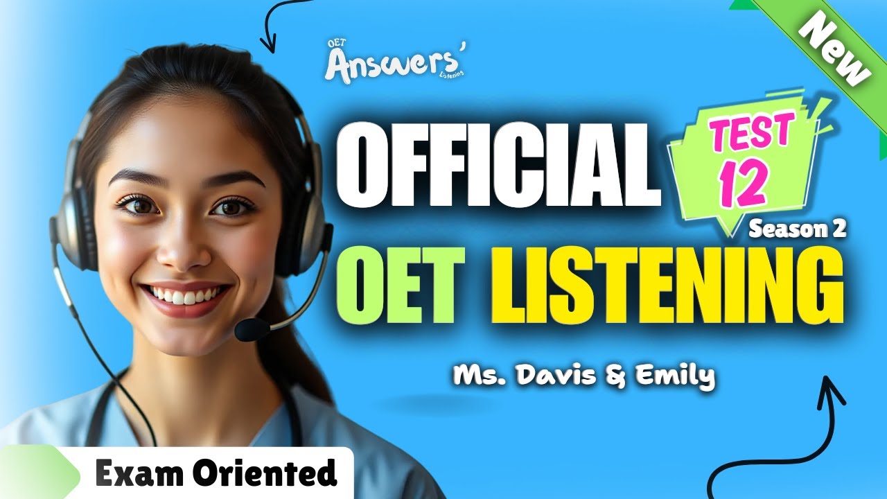 OET LISTENING TEST 31.07.2025 | #oet #oetexam #oetnursing #oetlisteningtest
