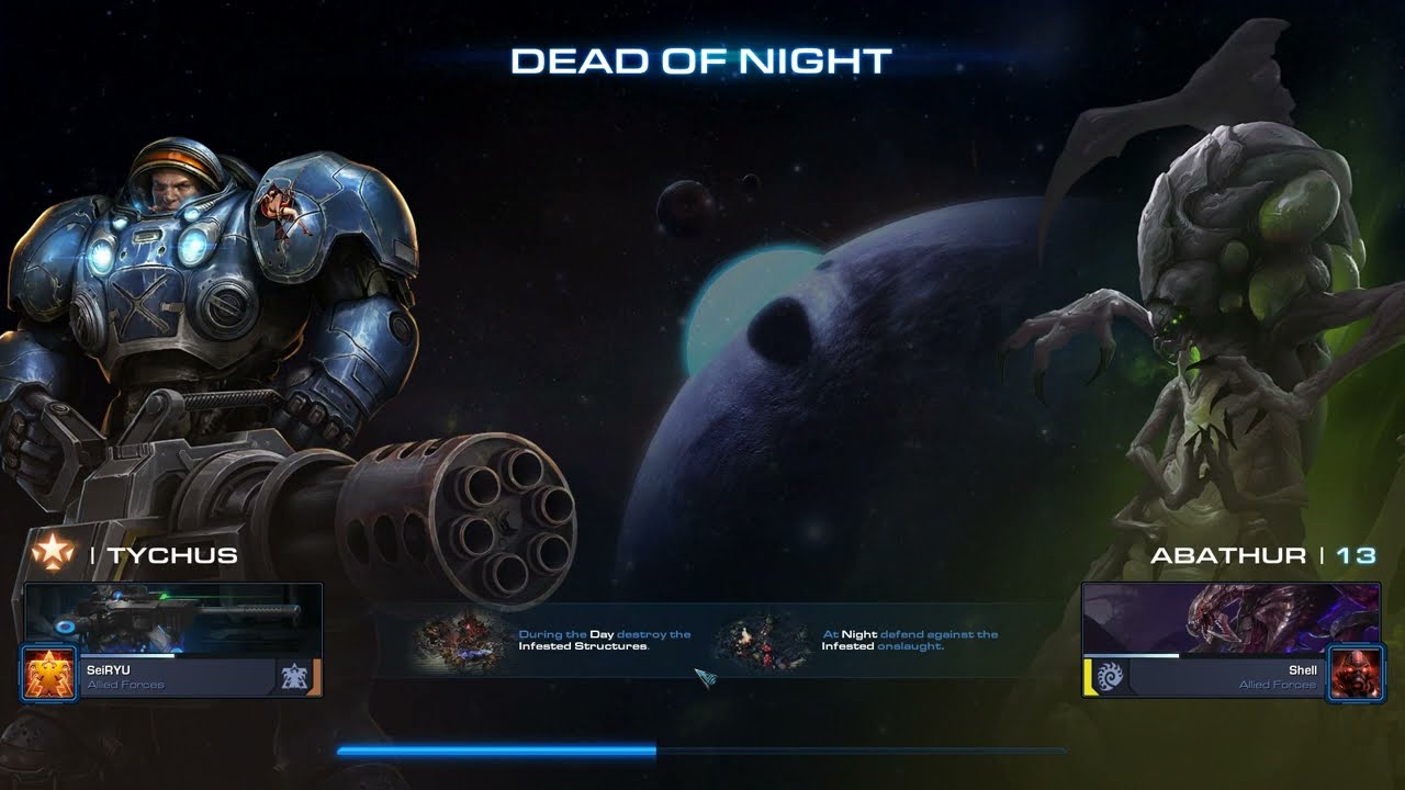 STARCraFT2 sc2 co-op BRUTAL  SEIRYU (TH) tychus (dead of night)