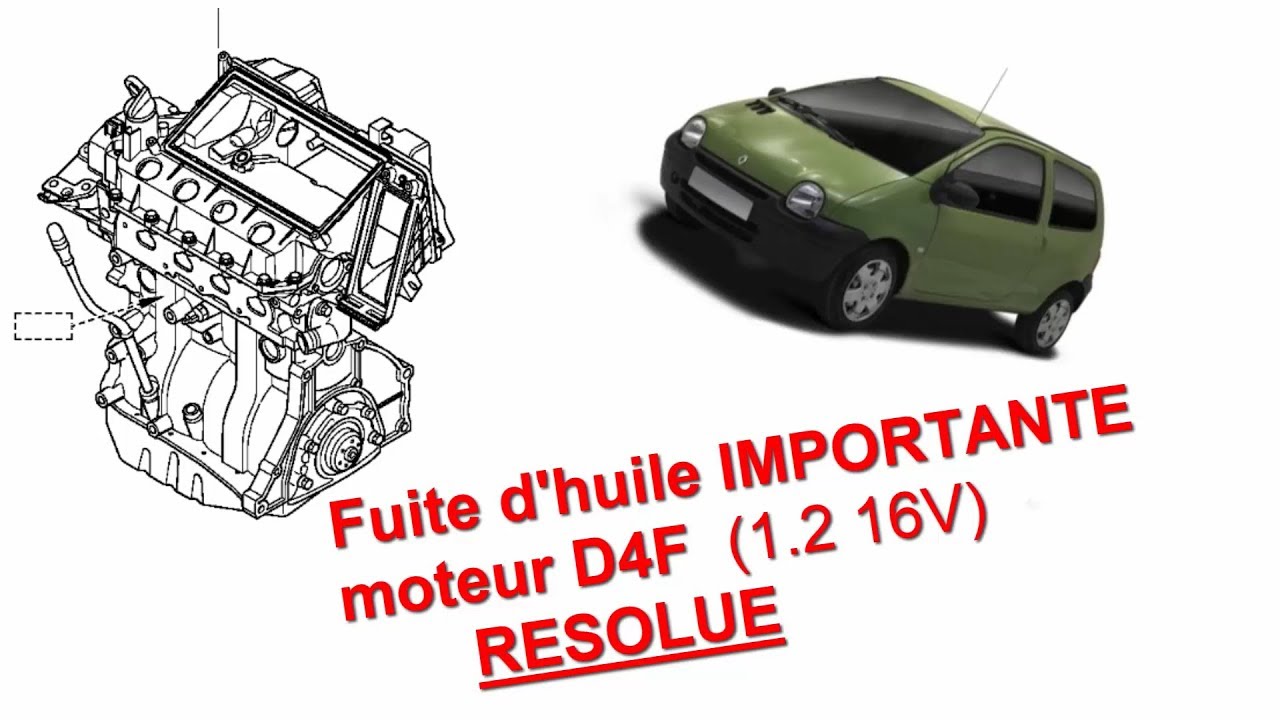 Twingo 1 fuite d'huile importante résolue.