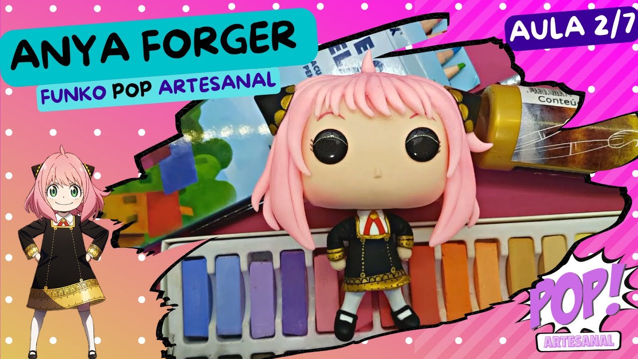 Anya Forger Funko Pop Biscuit Artesanal DIY (Aula 2/7) Anya Funko Pop Spy x Family Funko Pop