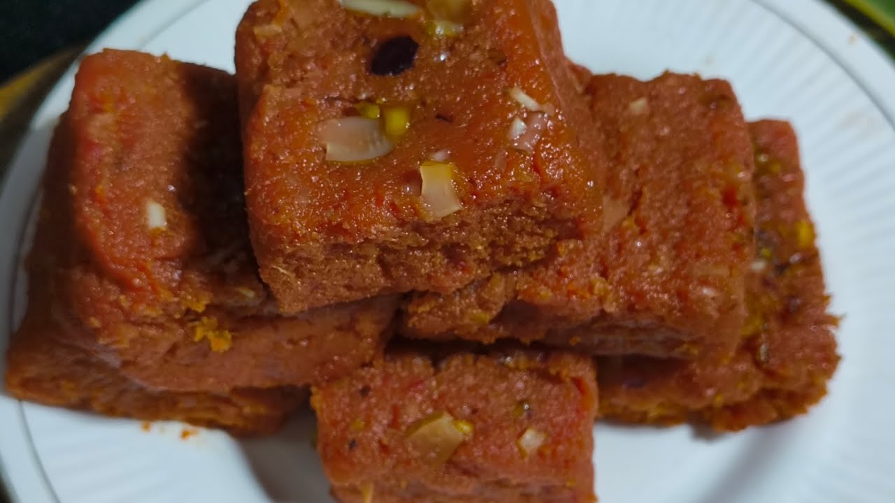 गाजराची वडीची रेसिपी|गाजराची बर्फी|Carrot barfi|Easy Indian sweet