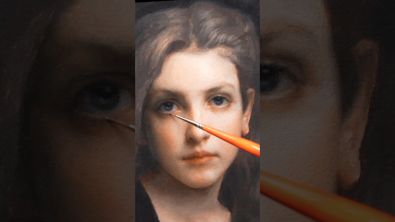 Painting a portrait in oils 🎨 #shorts