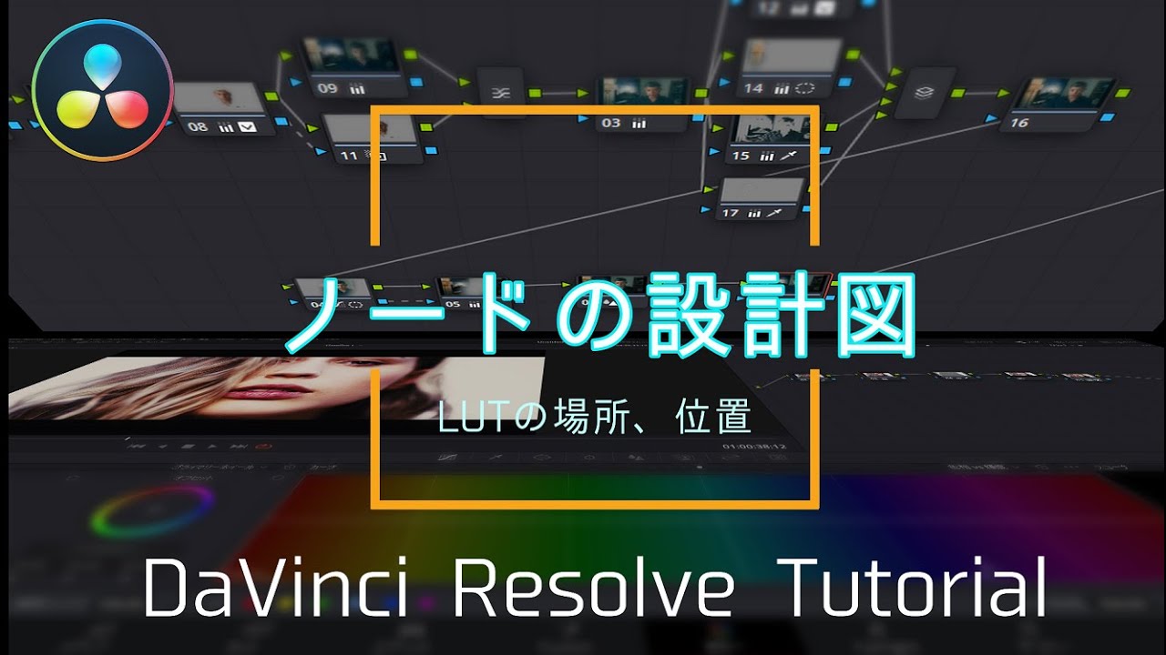 【グレーディングでのノードの順番、LUTの位置】DaVinciResolve チュートリアル　カラーグレーディング