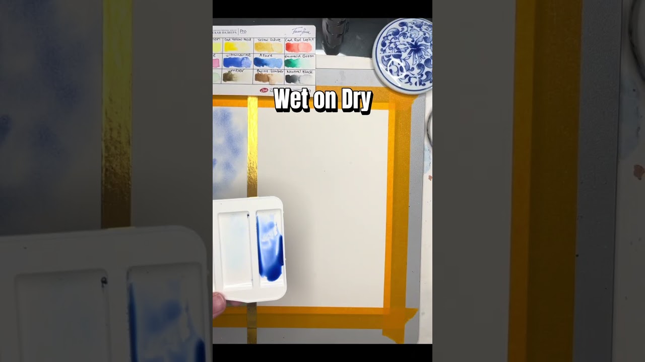Wet on Wet Vs Wet on Dry Landscape tutorial 