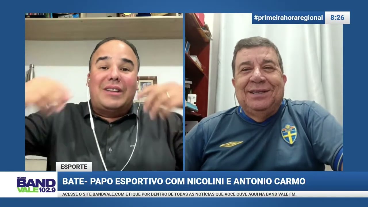 Bate-papo esportivo com Nicolini e Antonio Carmo - 12 de março de 2026