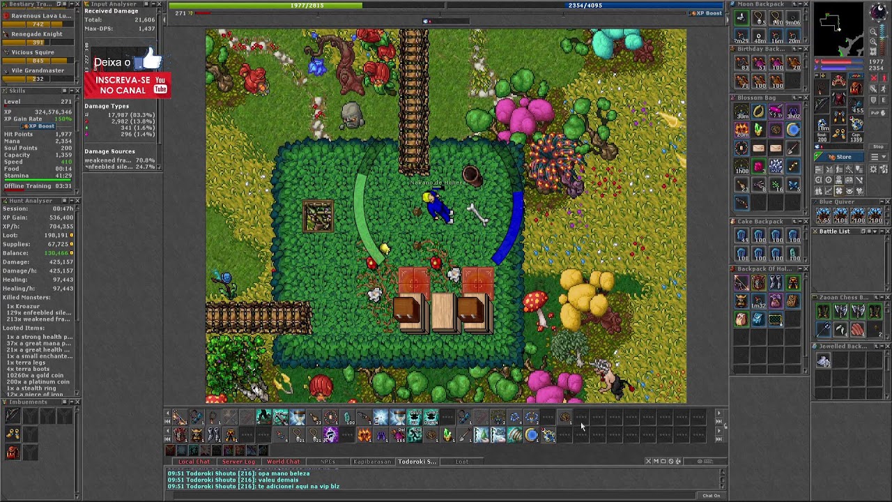 Hunt weakened frazzlemaw e enfeebled silencer - Tibia - Celebra RP 250+