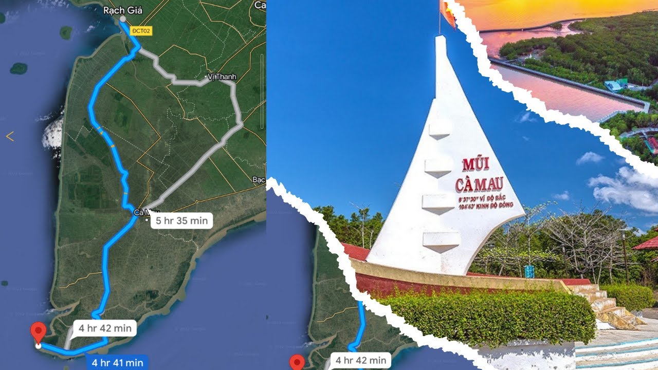 [4K] Road trip CA MAU City - Cape CA MAU - RACH GIA City Travel private car - 350KM | 2022| Trips