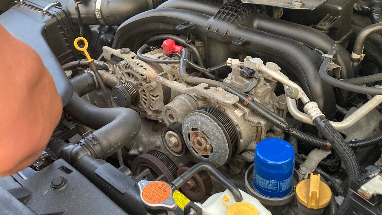 Subaru outback 2016 replace belts idle tensioner and idle pulley ￼