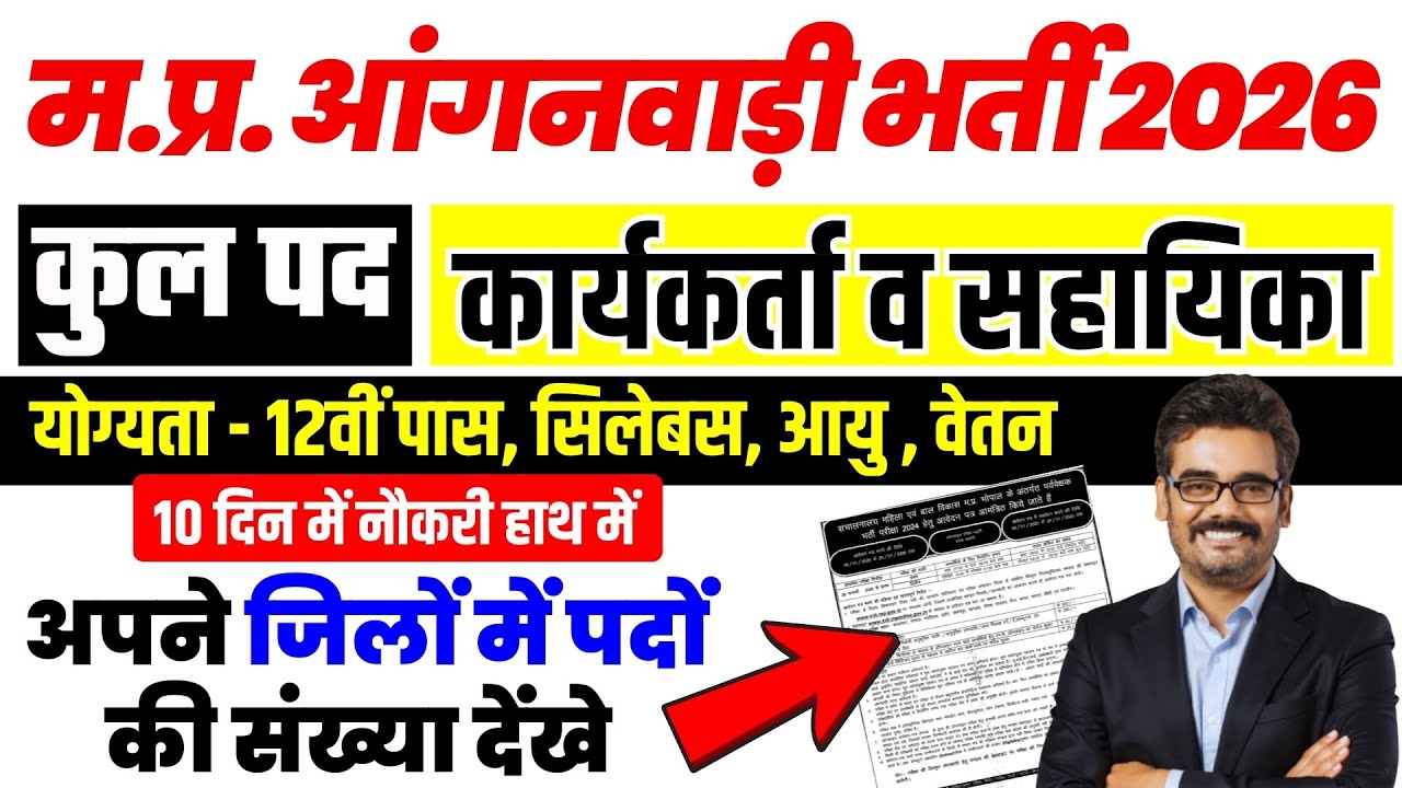 महिला सहायिका भर्ती 2026, No Exam Job, women supervisor recruitment 2026, Anganwadi Supervisor 2026