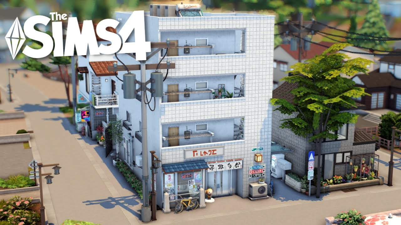 🇯🇵 Komorebi Apartments For Rent 🏠 | Sims 4 Stop Motion Build | NO CC