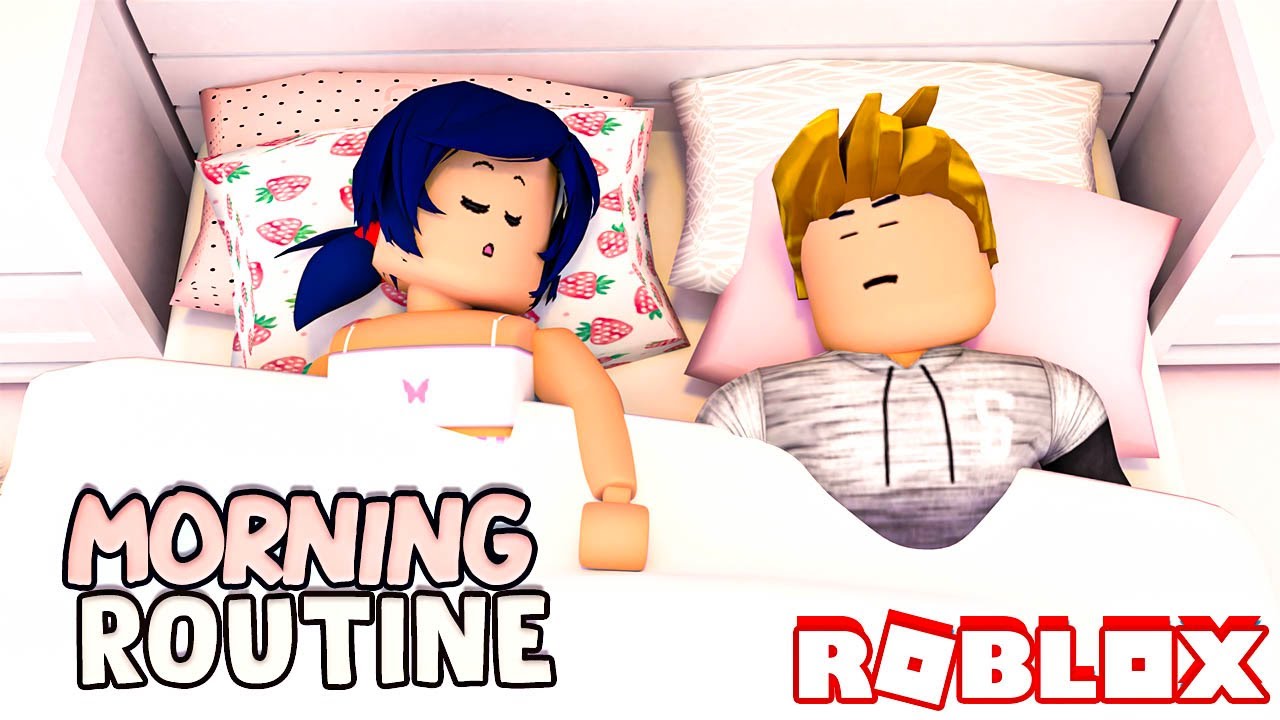 Marinette Ladybug et Adrien Chat noir Family MORNING ROUTINE Bloxburg Roleplay! (Roblox)