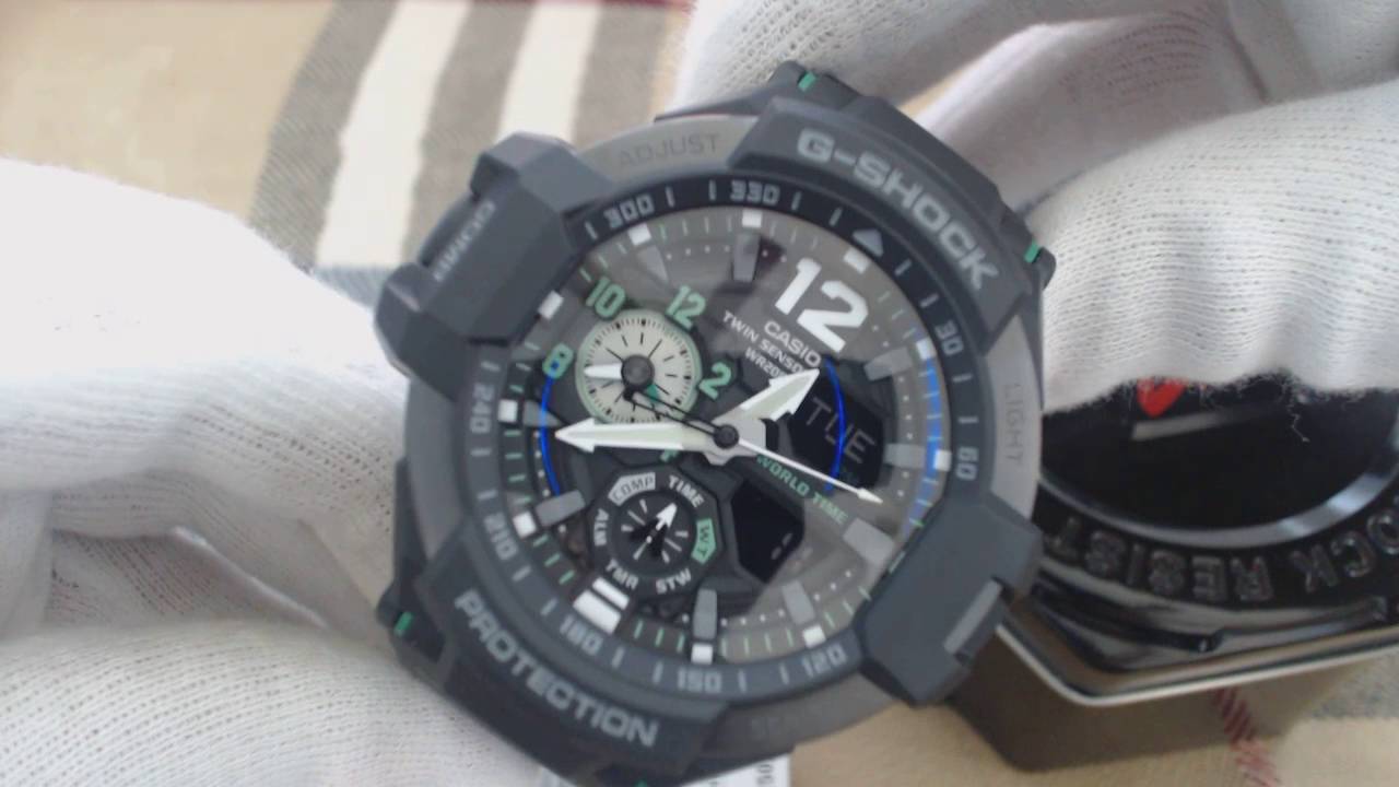 Men's Casio G Shock Gravity Master Aviation Watch GA1100 1A3