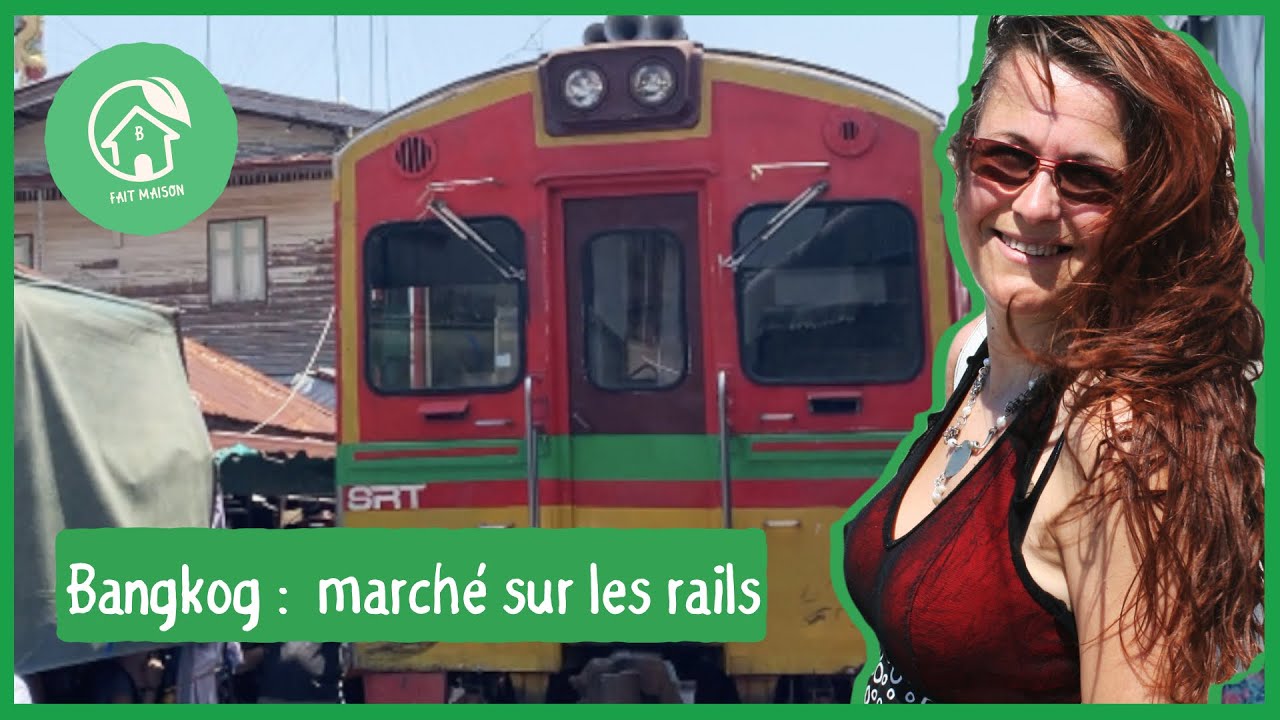 Que faire à Bangkok : le mae klong marché sur les rails.