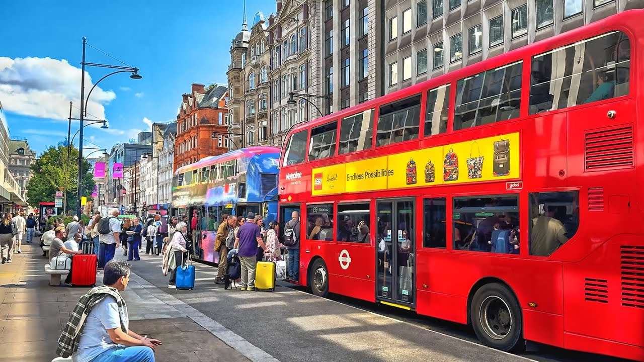 London Virtual Walking Tour 2025 | Popular West End City Streets During Tube Strike | 4K HDR