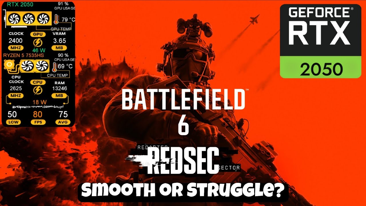 Battlefield 6: RedSec Battle Royale &ndash; RTX 2050 Gaming Laptop Performance Test