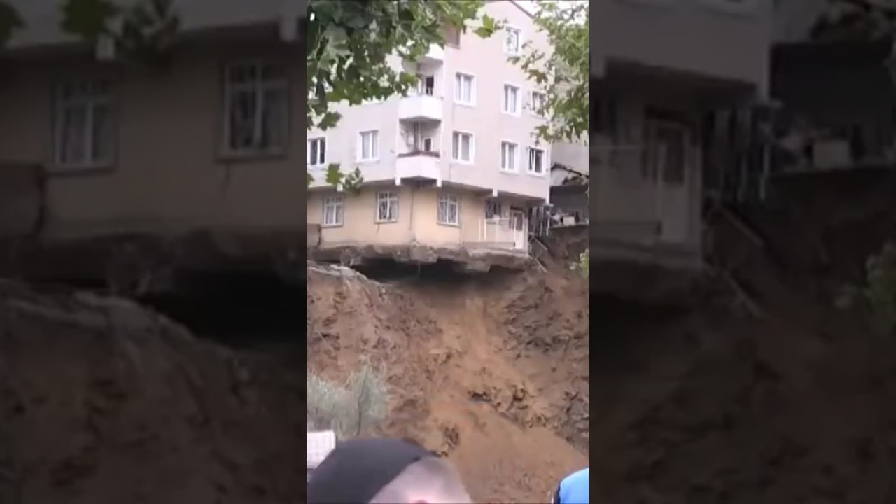 Concrete Retaining Wall Failure Causes Landslide and Three-Story Building Collapse