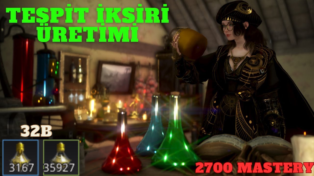 Tespit İksiri Üretimi | 2700 Mastery Kimya | #bdo