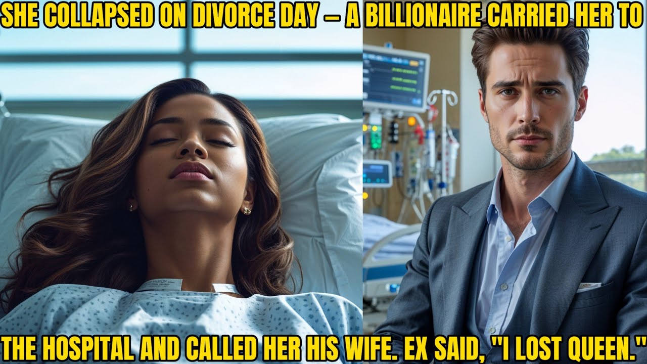 She collapsed on divorce day — a billionaire carried her to the hospital and called her his wife..