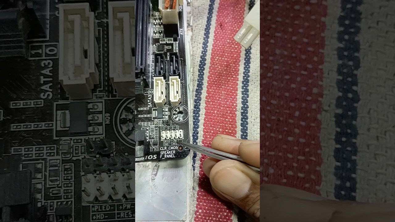 Gigabyte h81 motherboard on off switch  #shortvideo #shortsviral #shorts #short #shortsvideo