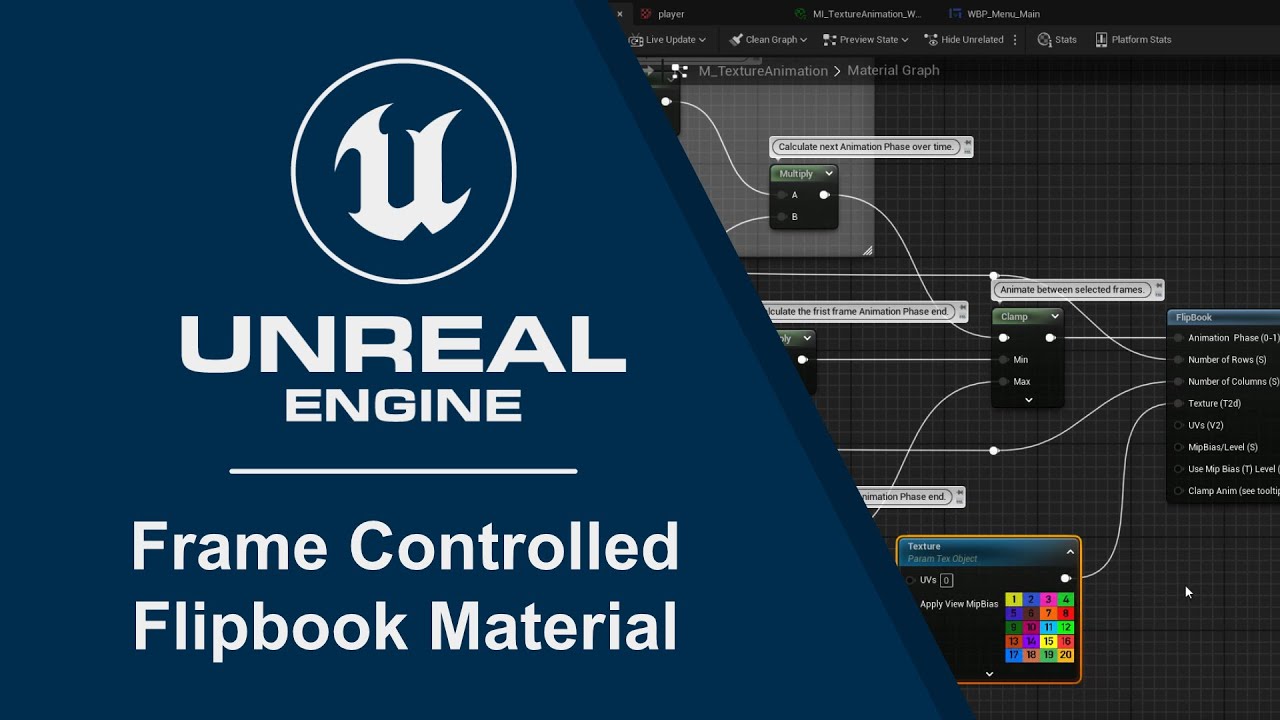 Frame controlled Flipbook material in Unreal Engine 5