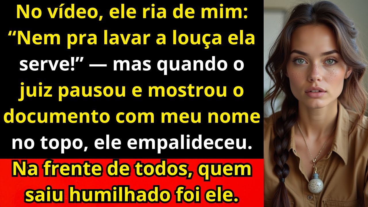 “Meu advogado mostrou um vídeo do meu marido me ridicularizando — o juiz pausou e exibiu o contra..