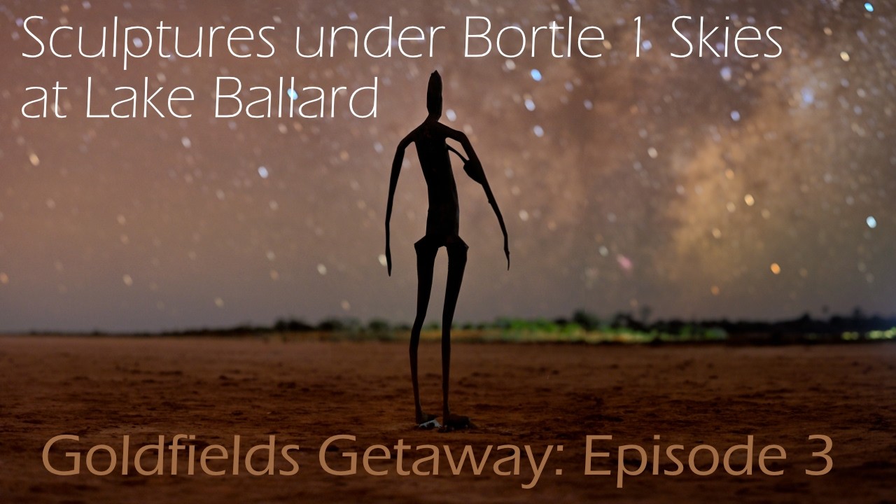 Nightscapes with Sculptures under Bortle 1 skies at Lake Ballard