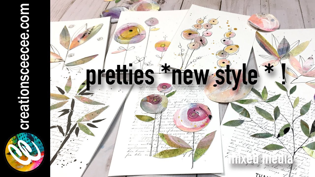 recycling watercolor paintings *** more pretties, new style *