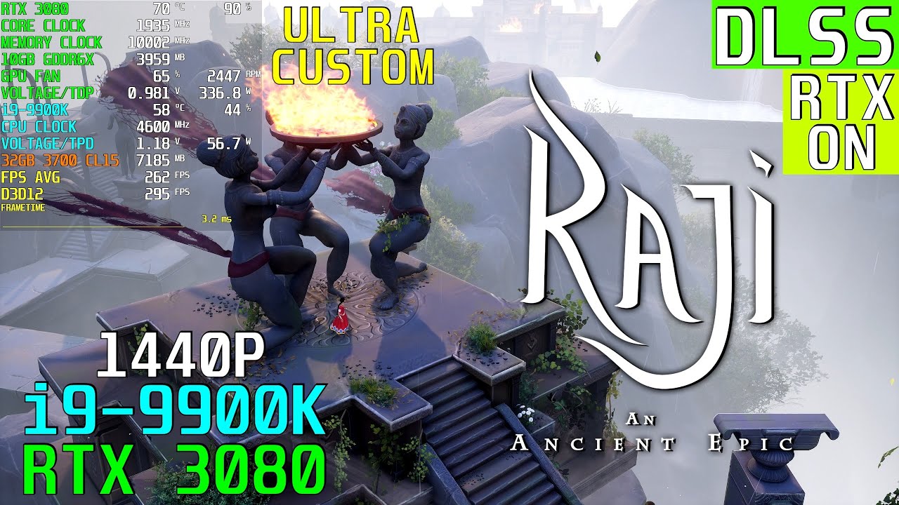 Raji: An Ancient Epic (DXR/DLSS): RTX 3080 & i9-9900K | 1440P