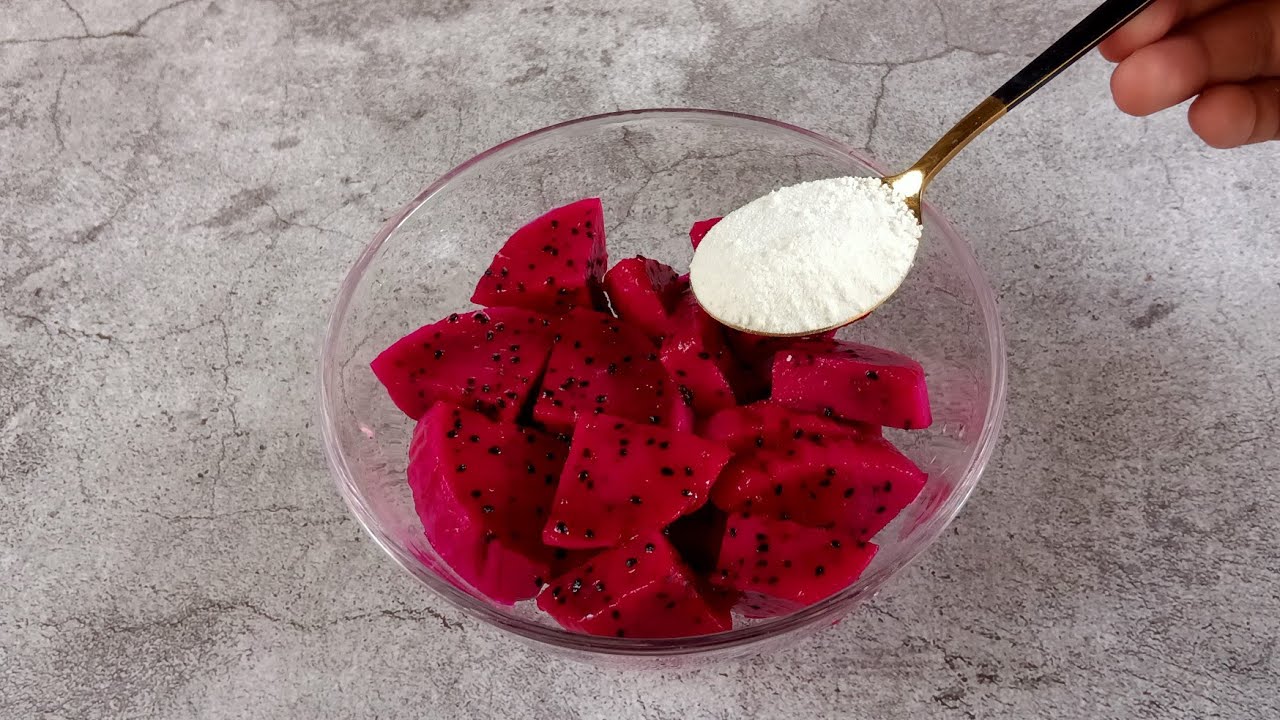 Mix Jelly with Dragon Fruit the result was incredible!