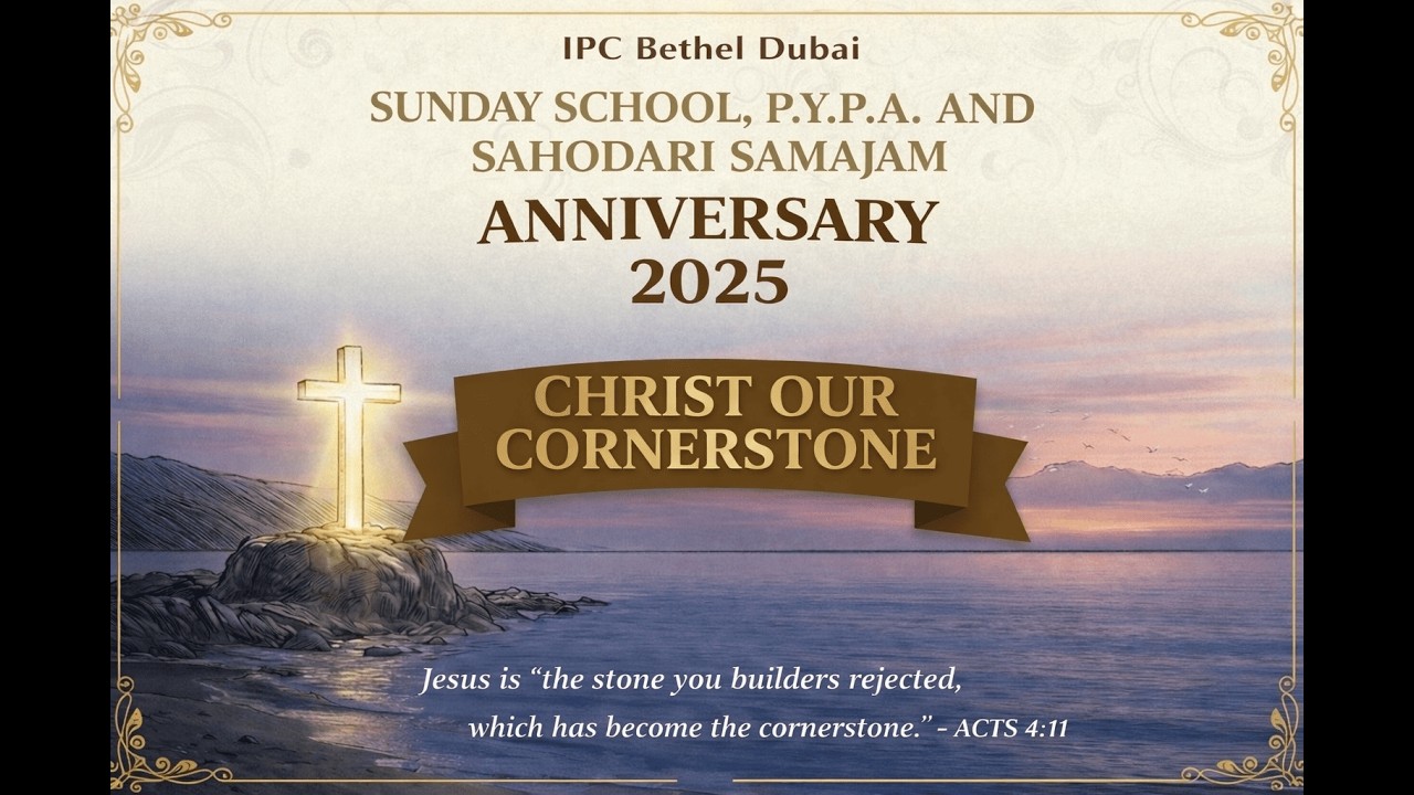 IPC Bethel Dubai | SS PYPA & Sahodari Samajam Anniversary 2025 | Christ Our Cornerstone