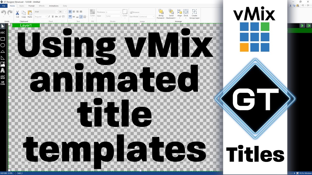vMix GT- How to use the animated templates.