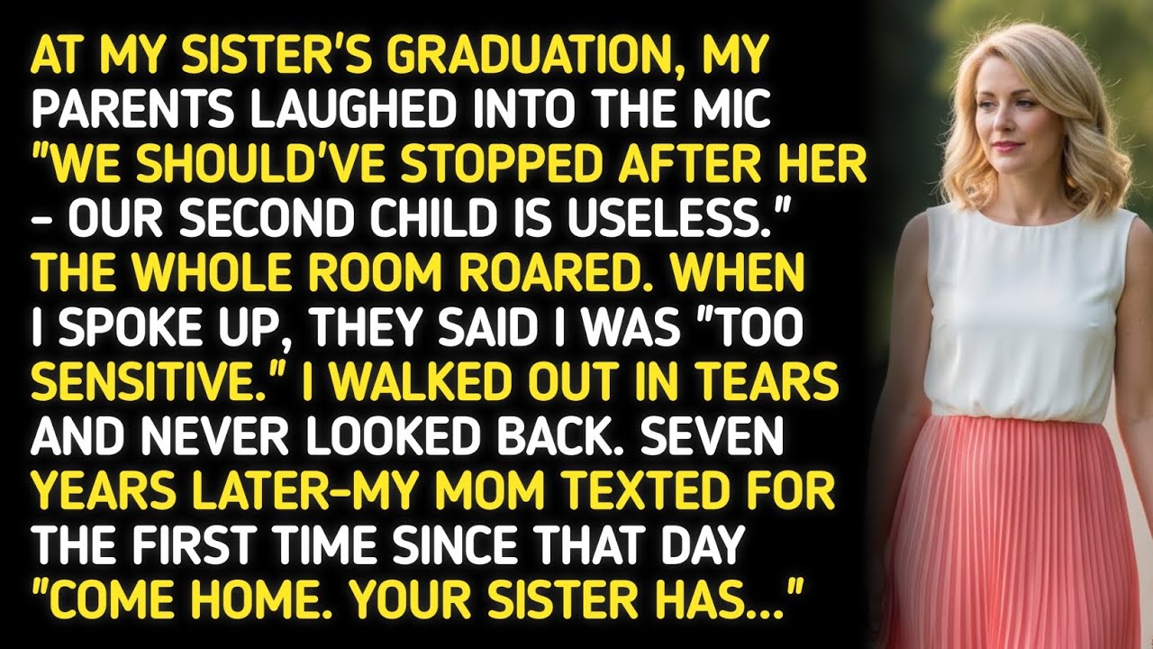AT MY SISTER'S GRADUATION, MY PARENTS LAUGHED INTO THE MIC “WE SHOULD’VE STOPPED AFTER HER