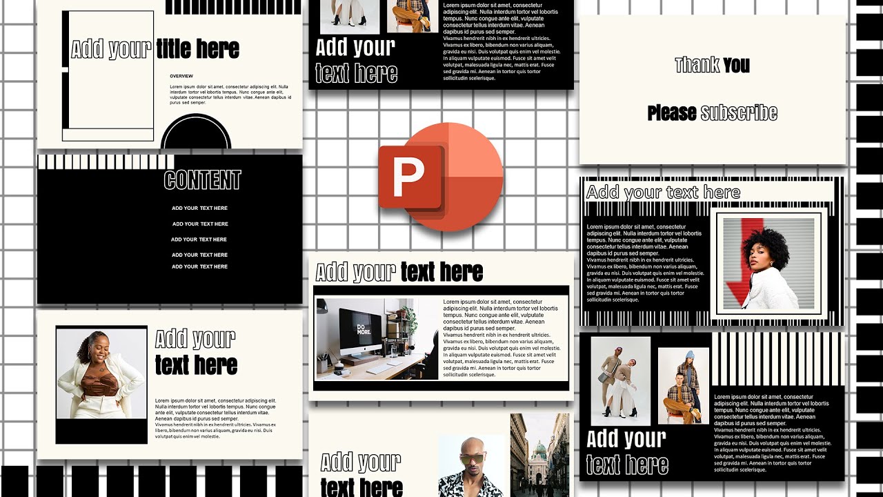 Aesthetic Black and White Powerpoint Template | Aesthetic PowerPoint Presentation | FREE TEMPLATE