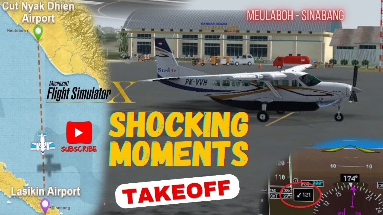 Shocking moments takeoff [Papua Virtual Aviation]